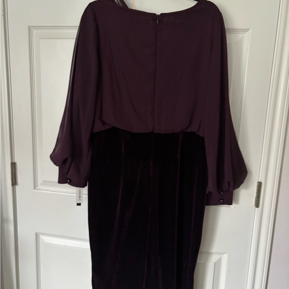 NWT Addison Evenings Eggplant Dress Sz 12 - Picture 2 of 5